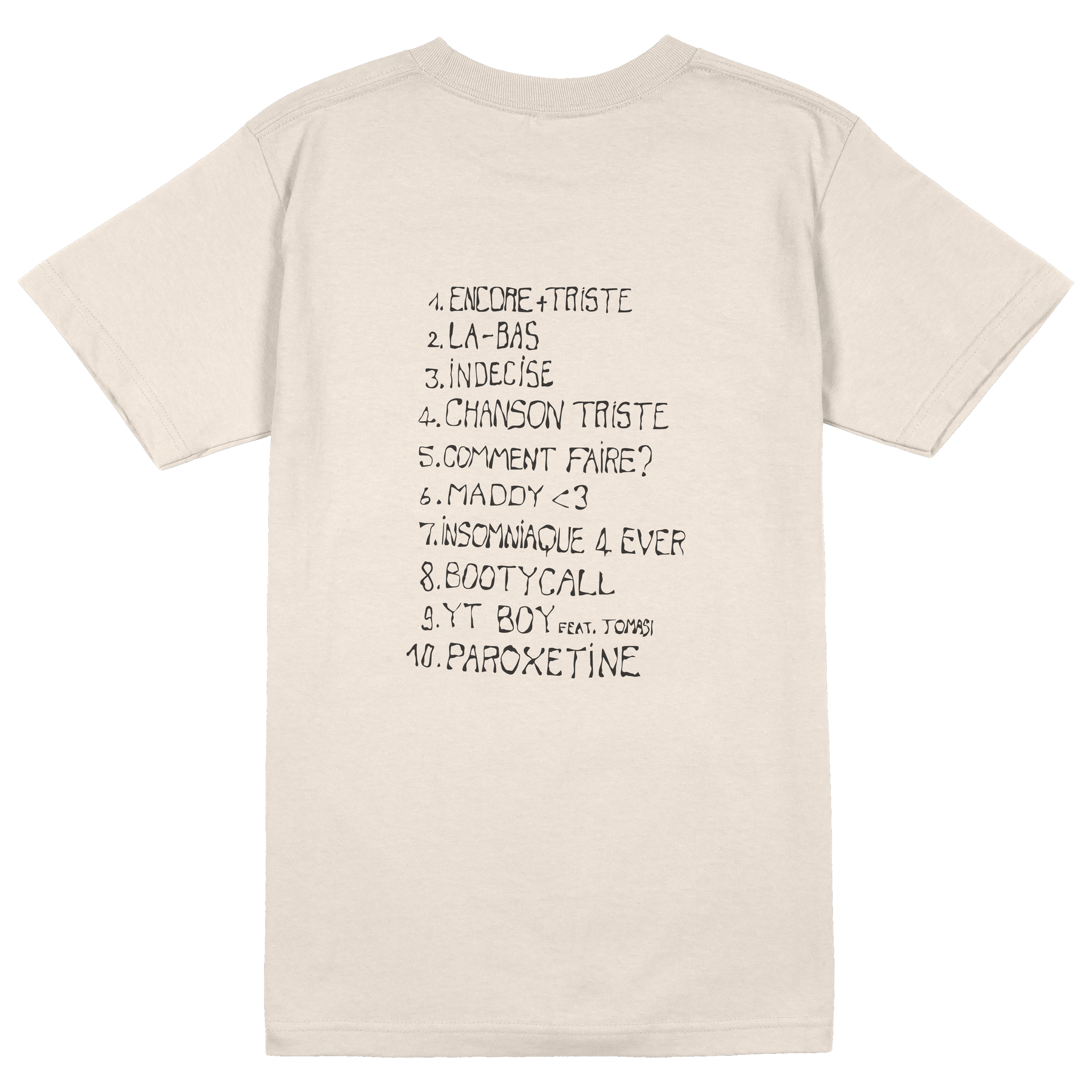 T-shirt "chansons (+) tristes"